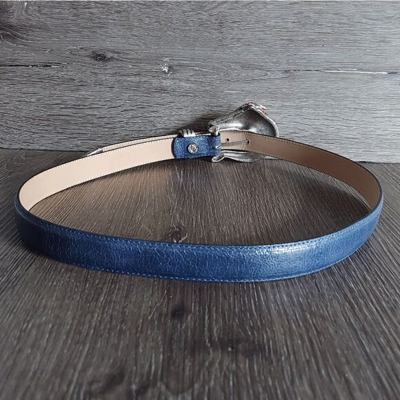 Vintage Leatherock Horse Buckle Leather Belt 38 main image 6